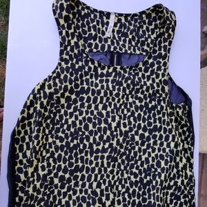 Mind code _ Medium Giraffe print sheer back top.